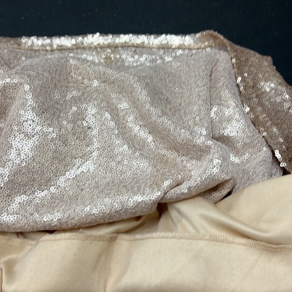 Fabulous long skirt champagne sequined full length size small - Picture 7 of 7